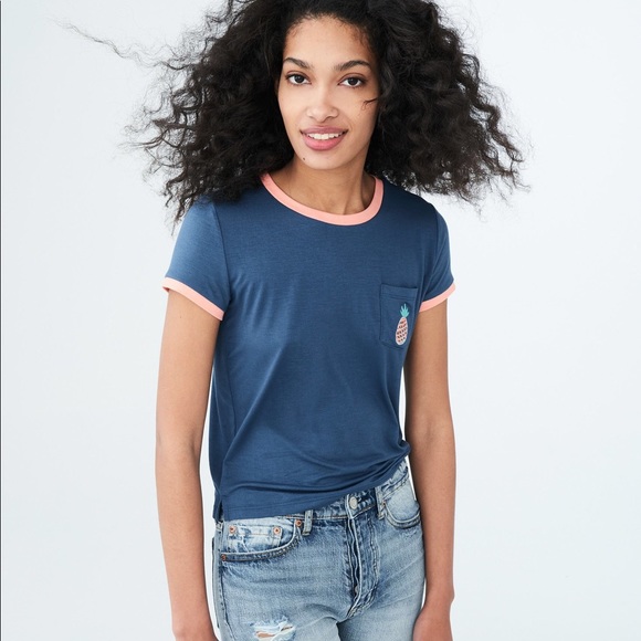 Aero Seriously Soft Pineapple Pocket Tee - Picture 2 of 5